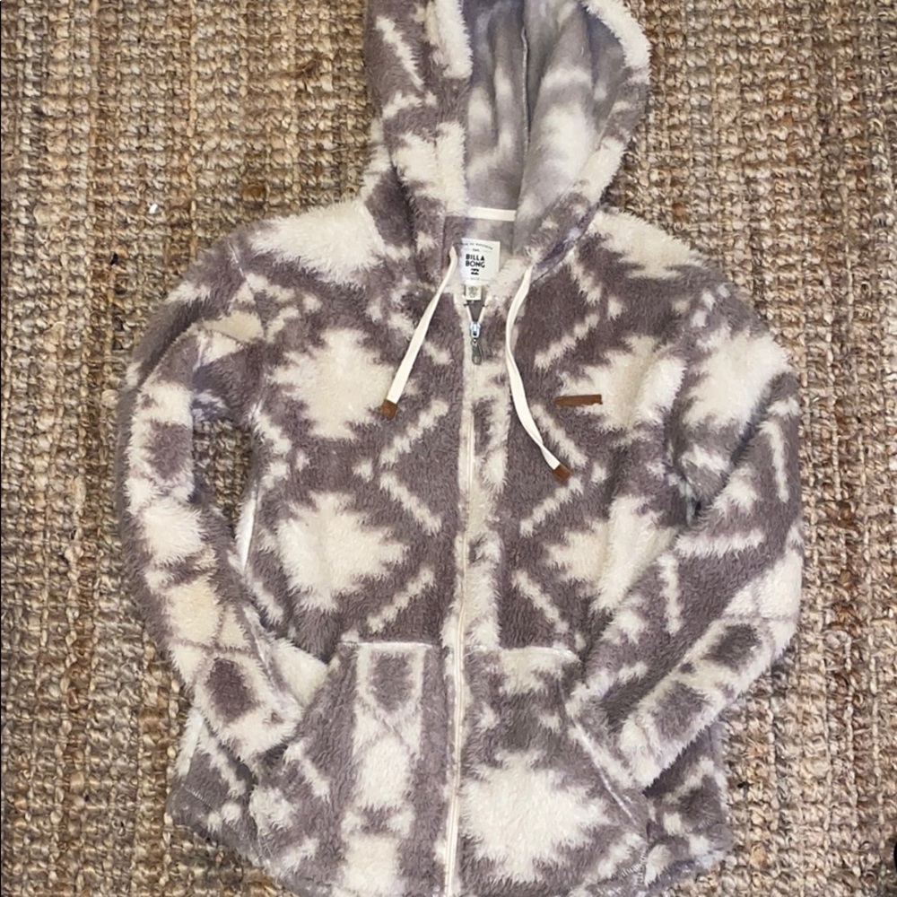 Sherpa Billabong Zip Up Hoodie